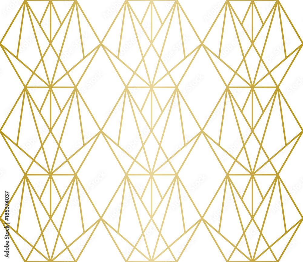 Luxury Geometric Pattern. Seamless Vector Lines. Golden Look. Luxury Geometric Pattern. Seamless Vector Lines. Golden Look.