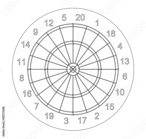 Arrow in target. Vector