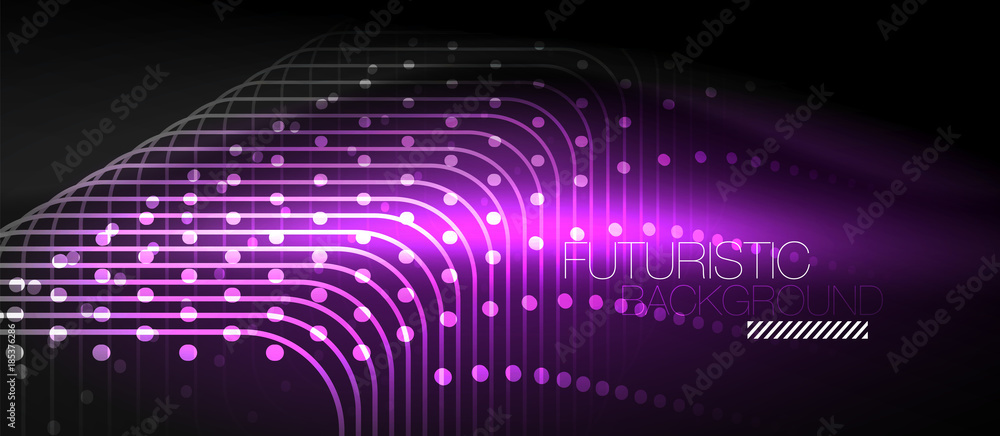 Neon glowing techno lines Neon glowing techno lines