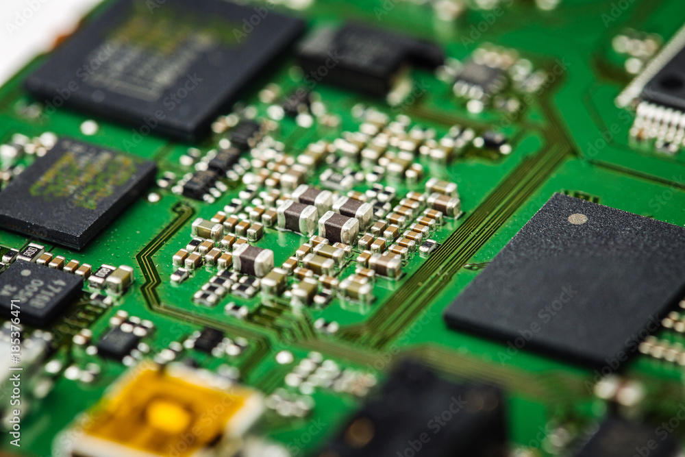 close-up of electronic circuit board. close-up of electronic circuit board.
