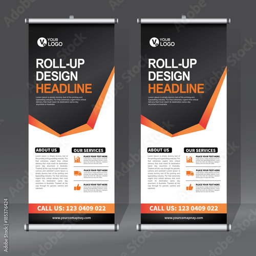 Roll up sale banner design template, abstract background, pull up design, modern x-banner, rectangle size.