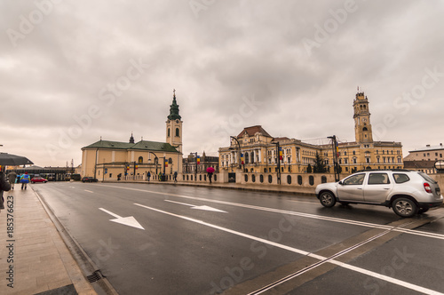 Oradea City Hall in a cloudy day.