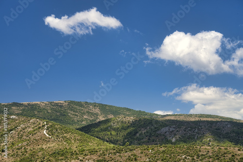 Mountain landscape in Abruzzi at summer photo