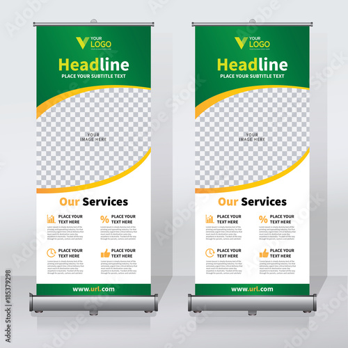 Roll up sale banner design template, abstract background, pull up design, modern x-banner, rectangle size.