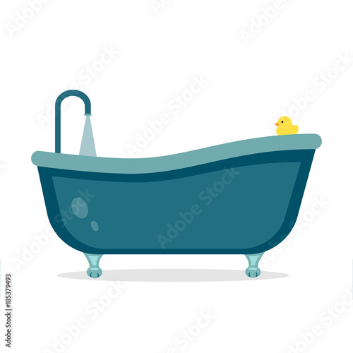 Badewanne Flat Design