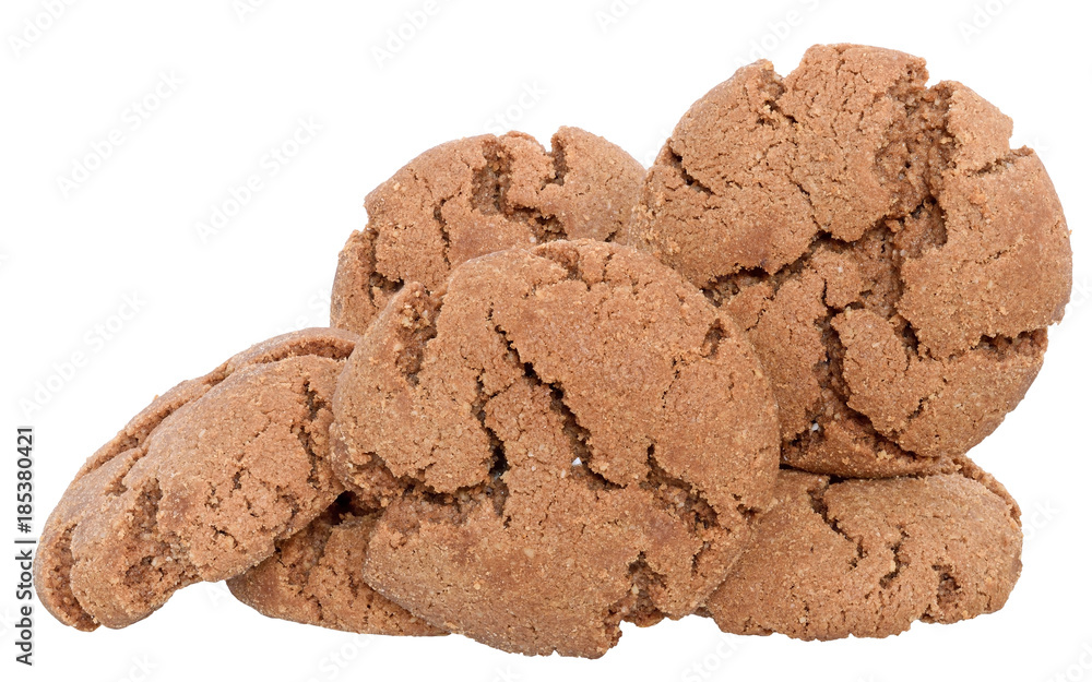 Appetizing chocolate chip cookies isolated Appetizing chocolate chip cookies isolated