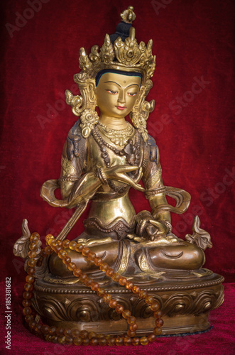 Bodhisattva Vajrasattva statuette with bell and dorje