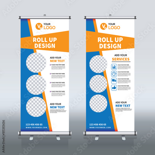 Roll up sale banner design template, abstract background, pull up design, modern x-banner, rectangle size.