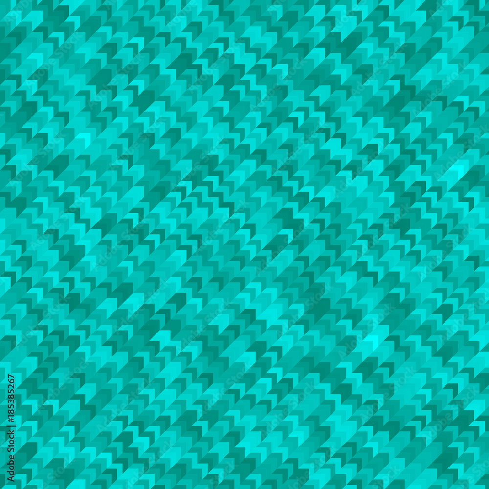 Fototapeta premium Green geometric seamless arrows pattern. Textured polygonal abstract backdrop. Business background. Technology concept. Design template. Vector illustration.