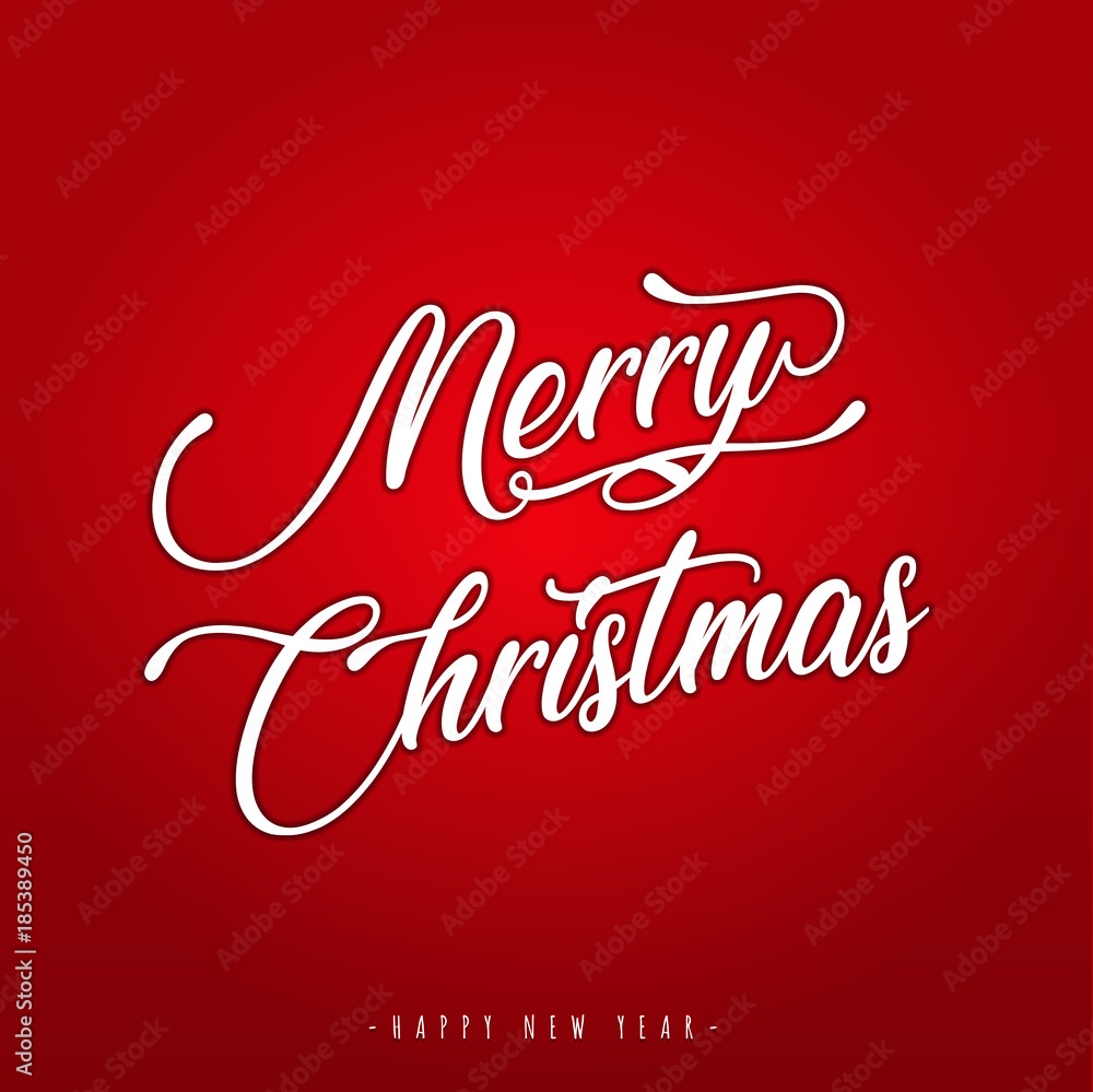 Merry Christmas Lettering Greeting Card Merry Christmas Lettering Greeting Card