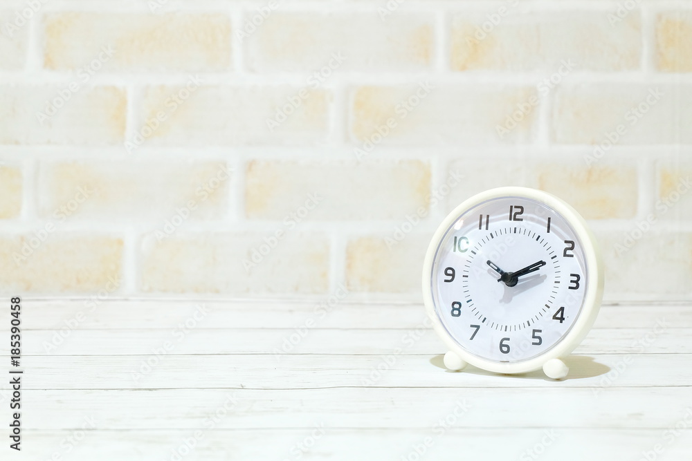 custom made wallpaper toronto digitalSelective focus of table clock isolated with copy space for text.Table clock showing time ten past ten.