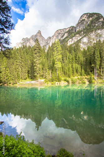 Fototapeta Naklejka Na Ścianę i Meble -  Lake Braies in Dolomites, Italy