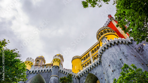 The colourful Pena Palace, Sintra National Park, Portugal