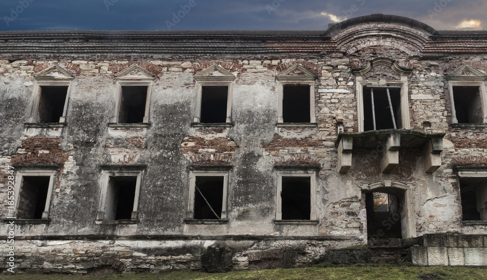 Abandoned ruins of a castle in transylvania, Boncida, Romania