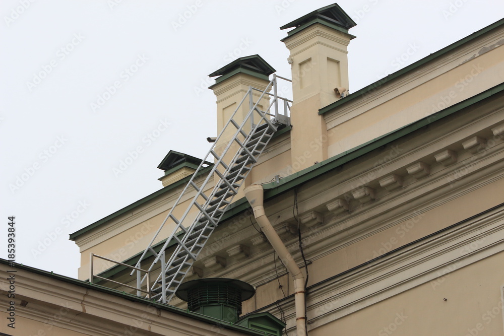 stairway up on the roof