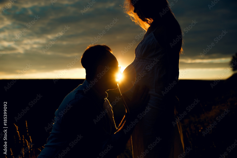 Sunset Couple Silhouette