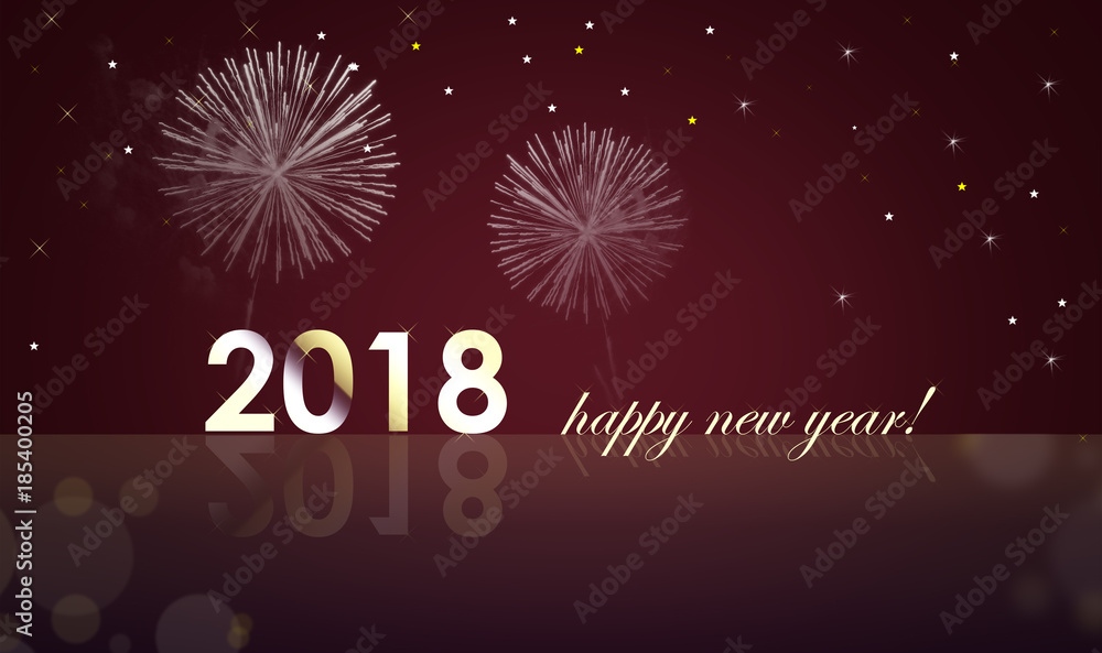 Neujahrs Karte zu verschenken 2018 rot
