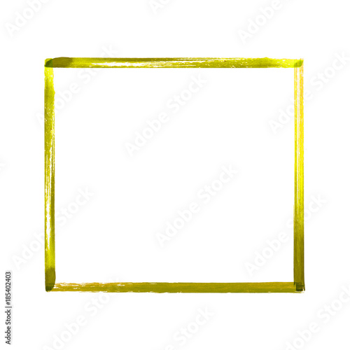 Yellow watercolor grunge frame