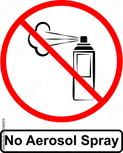 No Aerosol Spray Sign