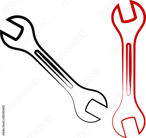 Open End Wrench Icon, Spanner