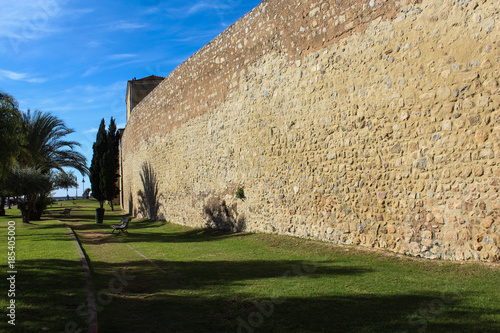 Old streets of Faro city in Portugal