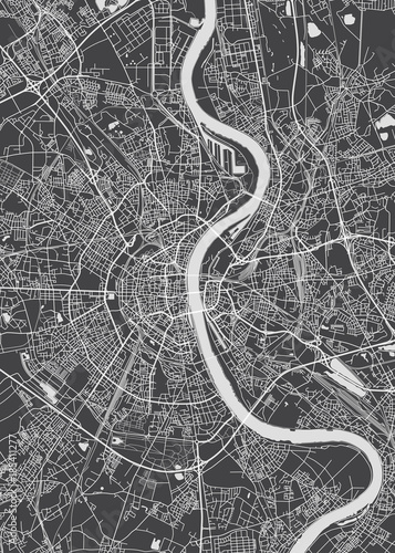 Fotografia Cologne city plan, detailed vector map