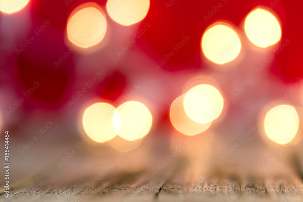Abstract Red Bokeh Lights Background