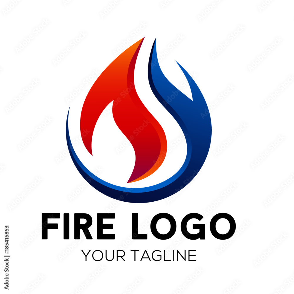 Abstract Fire Logo Stock Vector