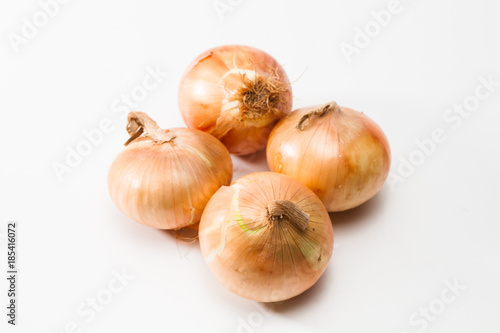 Group of onions isolated