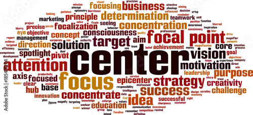 Center word cloud