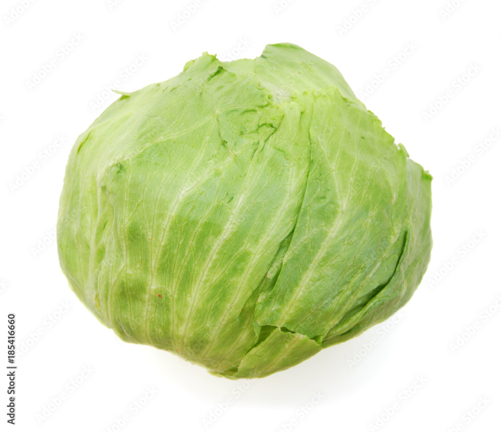 Iceberg lettuce isolated on white Iceberg lettuce isolated on white
