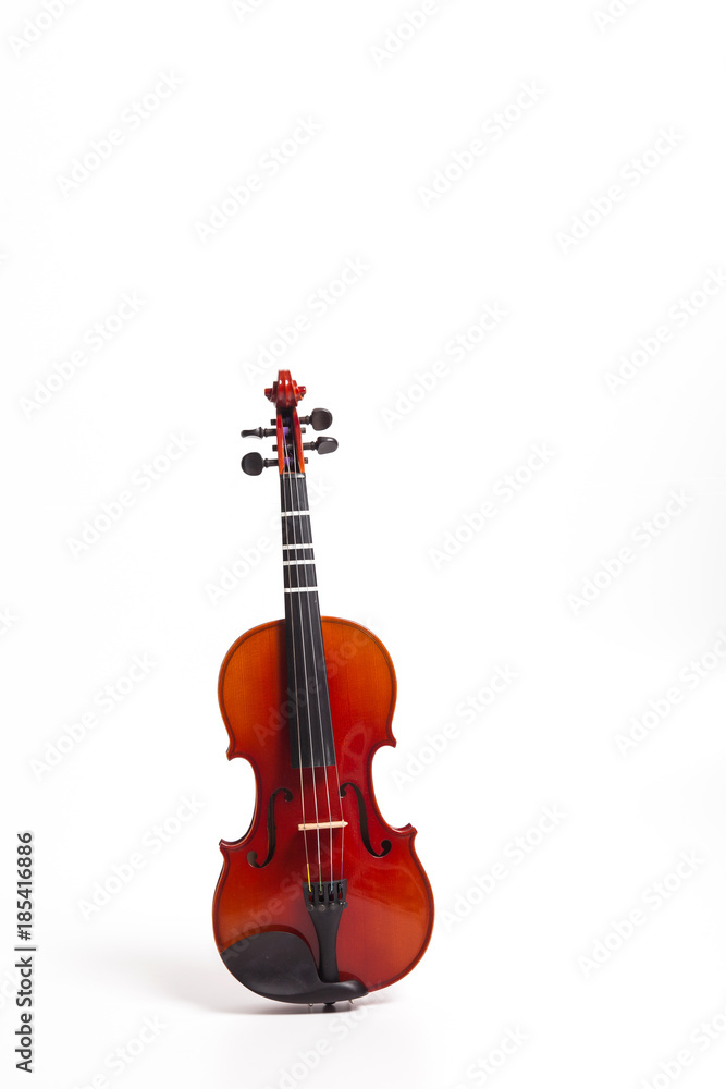 Stand of violin isolated on white