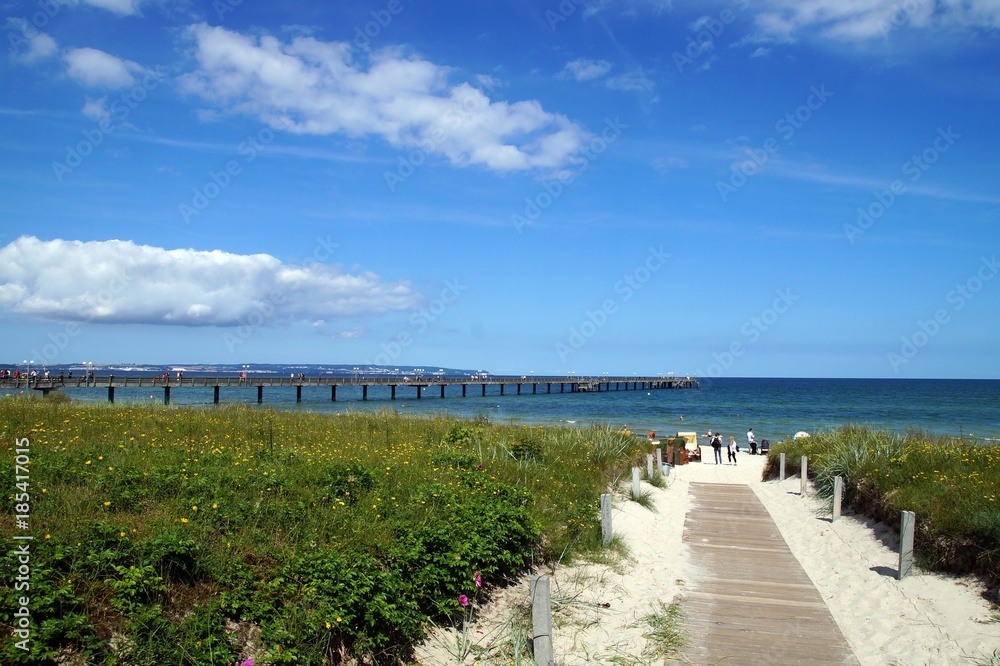 Der Weg zum Strand in Binz auf Rügen Der Weg zum Strand in Binz auf Rügen