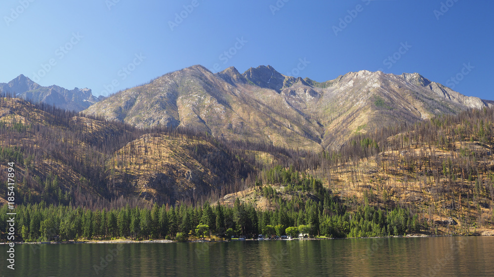 Panorama of the Mountains Surrounding Lake Chelan, Washington