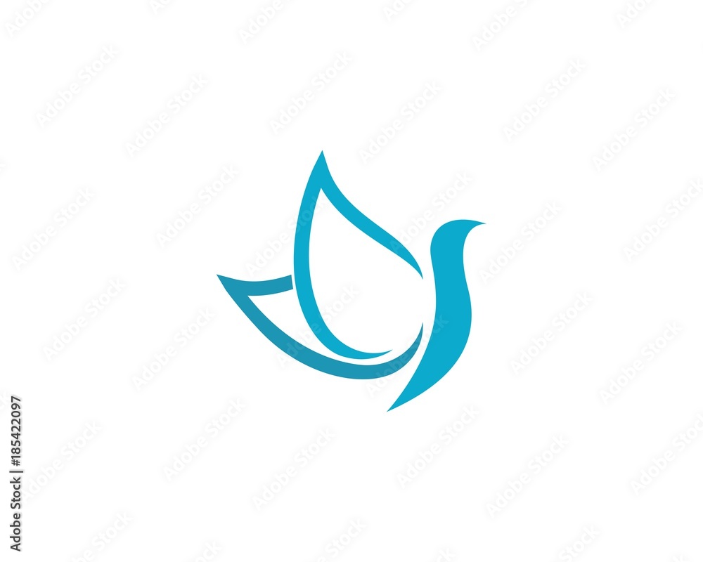 Bird wing Dove Logo Template
