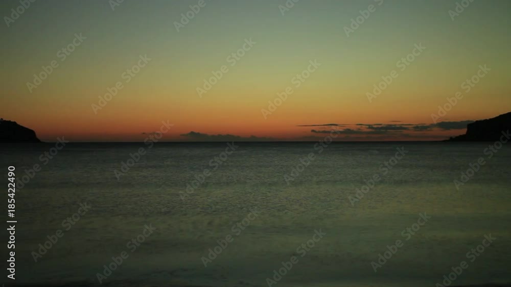 Scenic sunset over sea surface. Greece Peloponnese Lakonias Neo Itylo. Time lapse Scenic sunset over sea surface. Greece Peloponnese Lakonias Neo Itylo. Time lapse