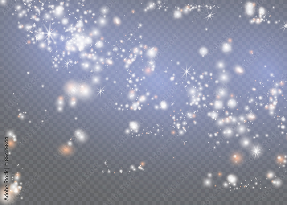 White sparks and stars glitter special light effect. Sparkling magic dust particles White sparks and stars glitter special light effect. Sparkling magic dust particles