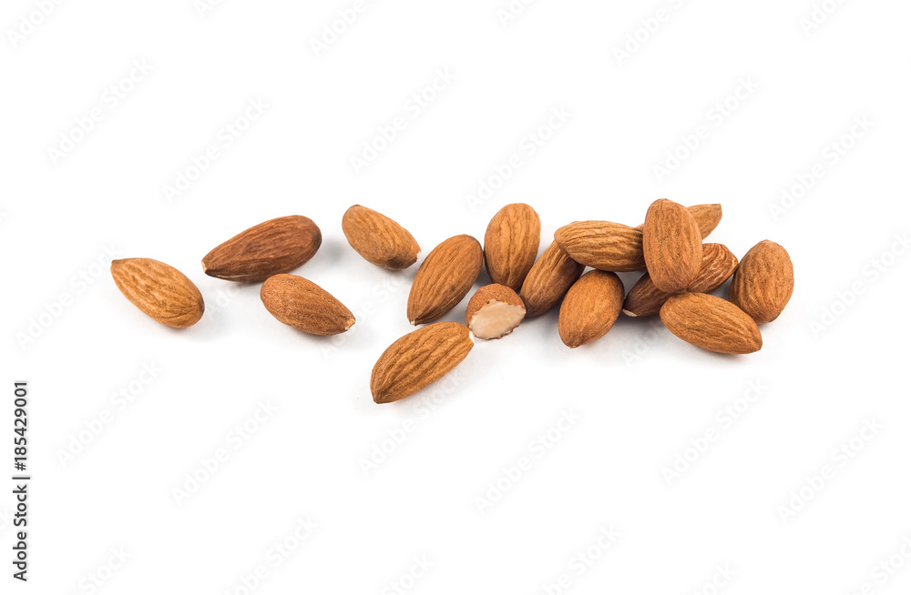 Almonds isolated on white backround Almonds isolated on white backround