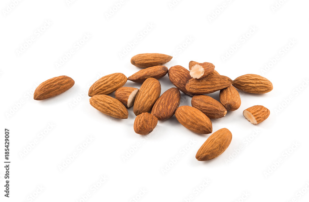 Almonds isolated on white backround Almonds isolated on white backround