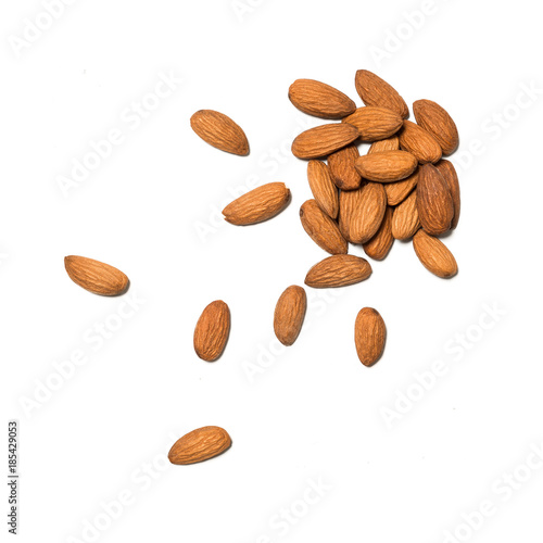 Almonds isolated on white backround