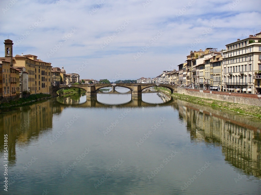 Bridge over the Arno River in Florence, Italy