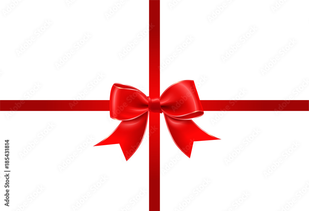 Ribbon and bow - gift card and present template Ribbon and bow - gift card and present template
