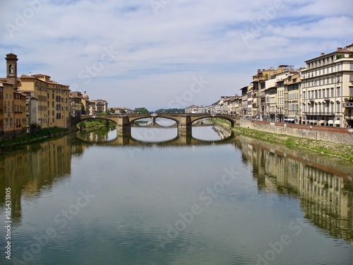 Bridge over the Arno River in Florence  Italy