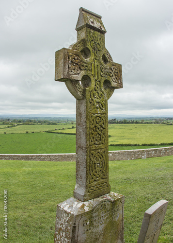 stone celtic cross headstone
