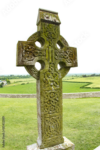 stone celtic cross headstone