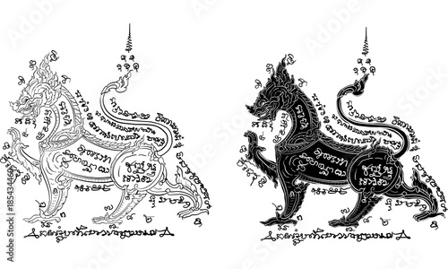 Thai traditional painting, tattoo