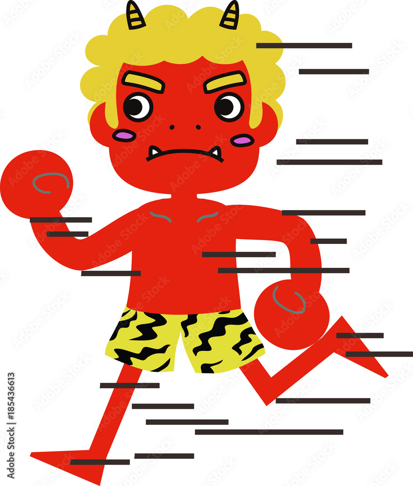 Fototapeta premium akaoni走る