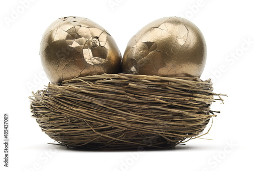 Cracked Gold Nest Eggs