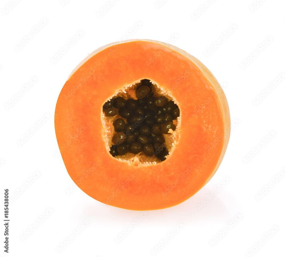 papaya isolated on a white background papaya isolated on a white background