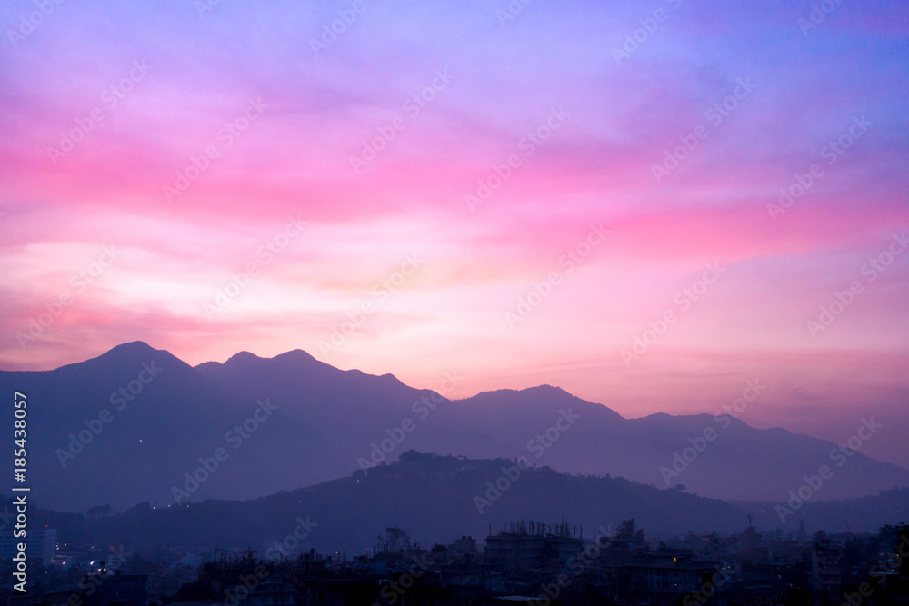 Evening Sunset over Kathmandu